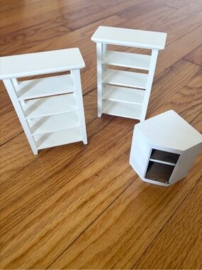Dollhouse Bookcase Set White